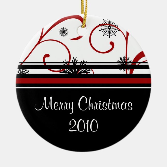 Ornamento de 2010 Felices Navidad (Frente)