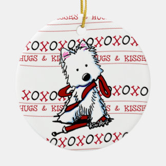 Ornamento de abrazos y besos de KiniArt Westie