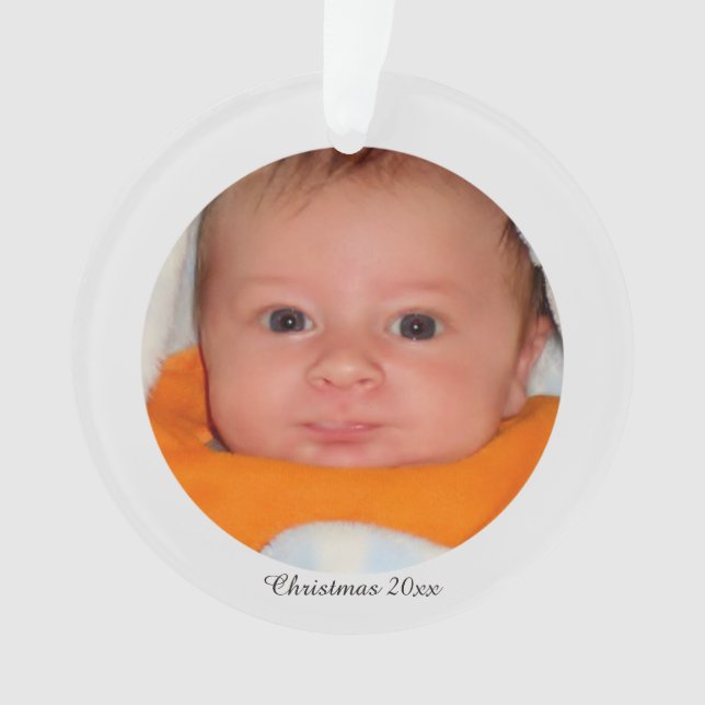 Ornamento de acrílico de la foto del navidad (Anverso)