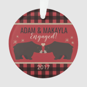 Ornamento de acrílico personalizado del compromiso