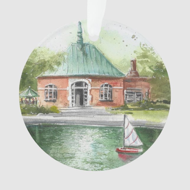 Ornamento de acuarela de estanques modelo de Centr (Anverso)