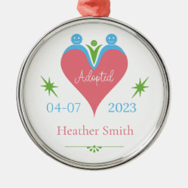 Ornamento de adopción personalizado como primera N