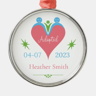 Ornamento de adopción personalizado como primera N