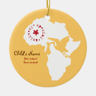 Ornamento de África de la cigüeña de la adopci