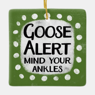 Ornamento de alerta de ganso