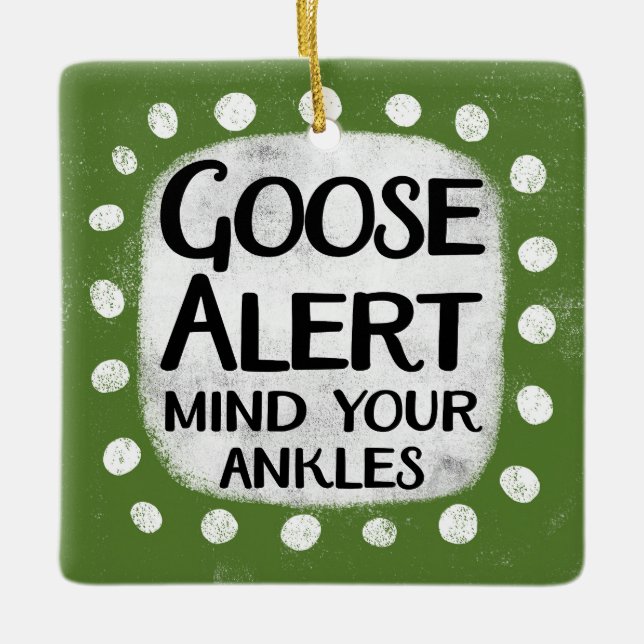 Ornamento de alerta de ganso (Anverso)