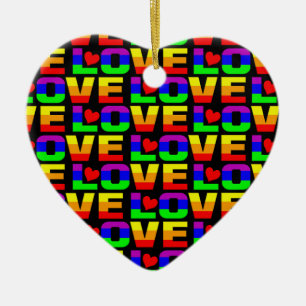 Ornamento de amor arcoiris, personalizar