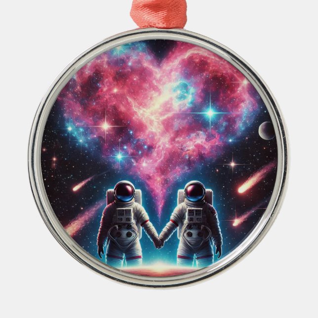Ornamento de amor astronauta (Frente)