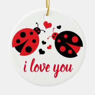 Ornamento de amor de la mariquita