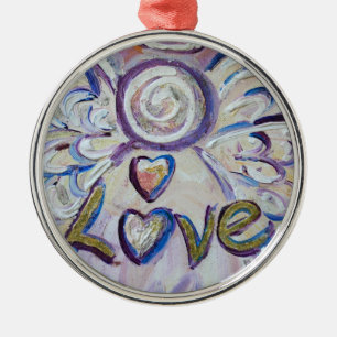 Ornamento de amor de la palabra Angel