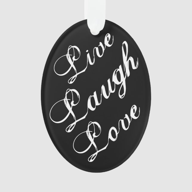 Ornamento de amor de Live Laugh (Anverso)