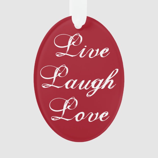 Ornamento de amor de Live Laugh (Anverso)