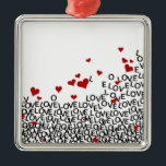 Ornamento de amor el día de San Valentín<br><div class="desc">Amor el día de San Valentín. También puede colocar una pequeña imagen a la izquierda,  de su elección,  que es opcional. La imagen está disponible para una variedad de productos.</div>