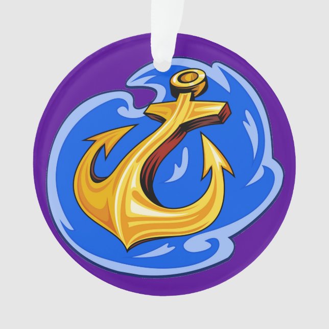 Ornamento de ancla náutica (Anverso)