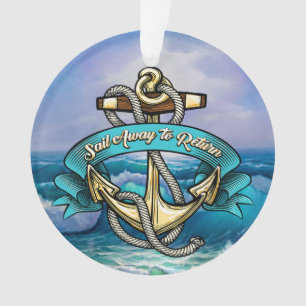 Ornamento de ancla náutica