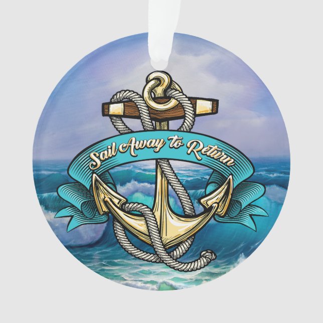 Ornamento de ancla náutica (Anverso)