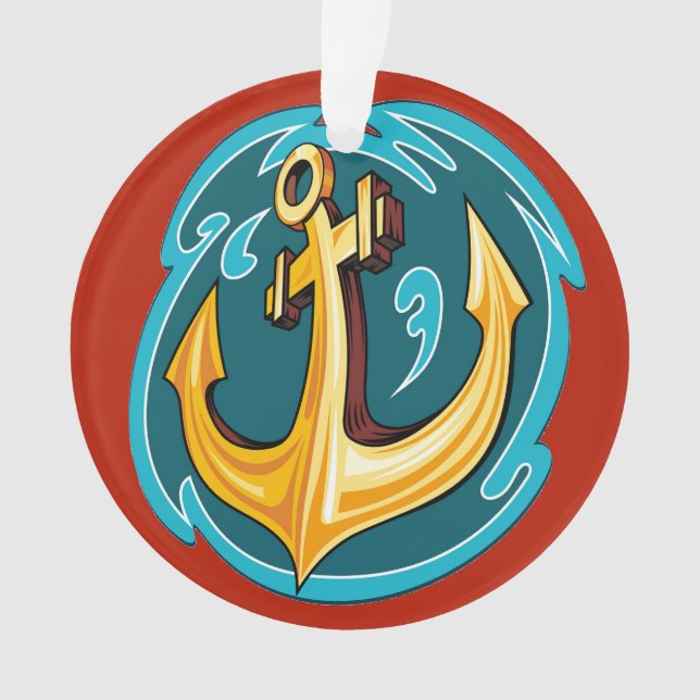 Ornamento de ancla náutica (Anverso)