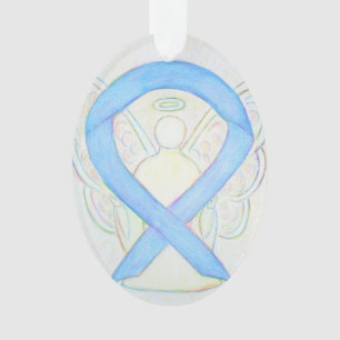Ornamento de ángel de la cinta azul para la toma d