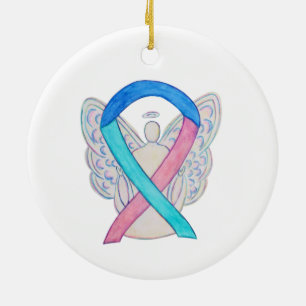 Ornamento de ángel de la cinta de sensibilización