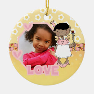 Ornamento de Angel Love Photo Keepsake