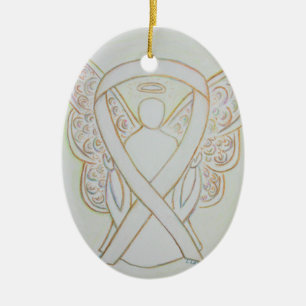 Ornamento de Angel Pendant de Cinta de Conciencia 