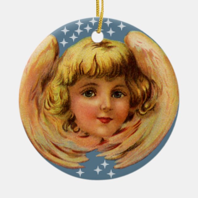 Ornamento De Ángel Y Estrellas (Frente)