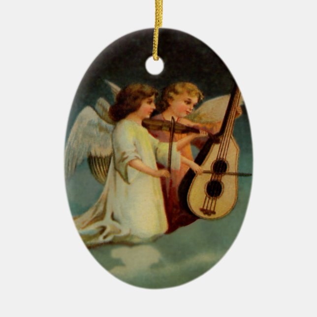 Ornamento de ángeles musicales (Frente)