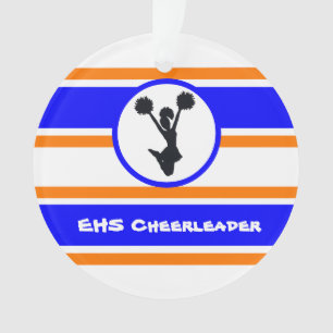 Ornamento de animador azul y Naranja personalizado