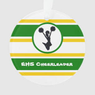 Ornamento de animador verde y oro personalizado