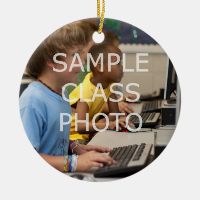 Ornamento de año fotográfico del profesor (Frente)