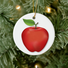 Ornamento de Apple Rojo personalizar