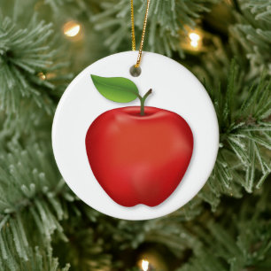 Ornamento de Apple Rojo personalizar
