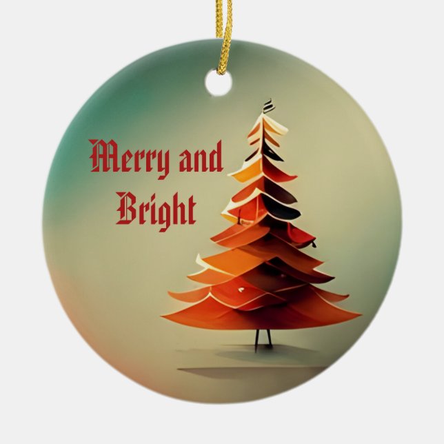 Ornamento de árbol acuarela (Frente)