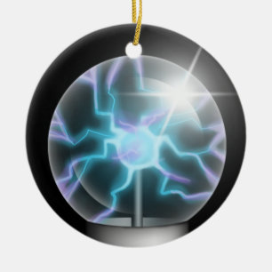 Ornamento de árbol cerámico de bolas de plasma a