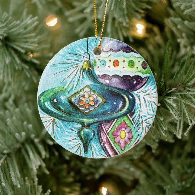 Ornamento de árbol de bombillas de Navidad retro v (Árbol)