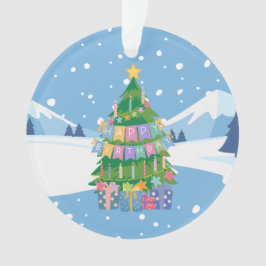 Ornamento de árbol de cumpleaños de navidades (25 