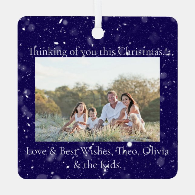 Ornamento de árbol de fotos de Navidades de observ (Reverso )