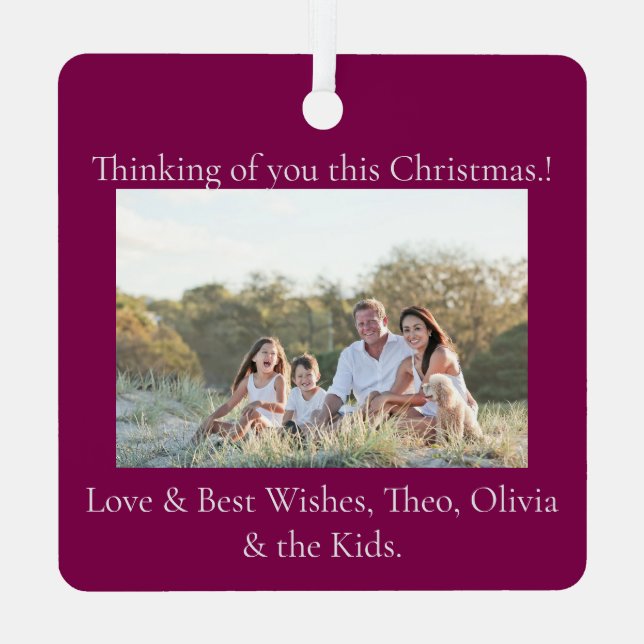 Ornamento de árbol de fotos de Navidades del Cuart (Reverso )