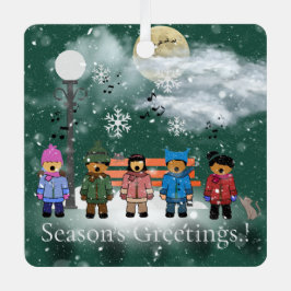 Ornamento de árbol de fotos de Navidades quintetos