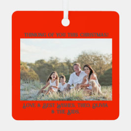 Ornamento de árbol de fotos navideñas muy morenoso