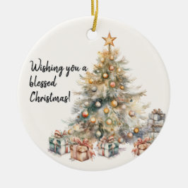 Ornamento de árbol de navidad acuarela