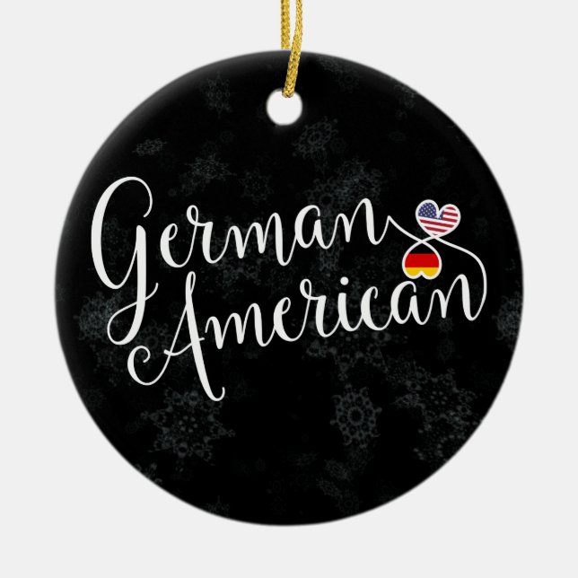 Ornamento de árbol de navidad alemán-americano (Frente)