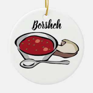 Ornamento de árbol de Navidad cerámico de Borshc