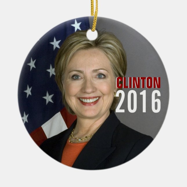 Ornamento de árbol de Navidad Clinton 2016 (Frente)