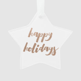 Ornamento de árbol de navidad de Bronce Happy Holi