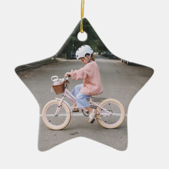 Ornamento de árbol de navidad de estrella infantil (Frente)