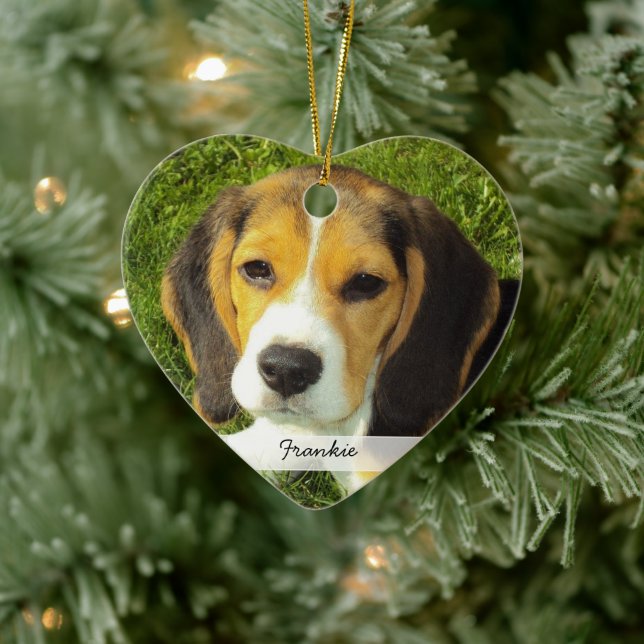 Ornamento de árbol de Navidad de imagen de perro d (Árbol)