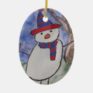 Ornamento de árbol de Navidad de Jolly Snowman