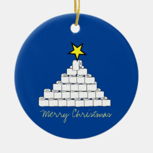 Ornamento de árbol de Navidad de papel higiénico