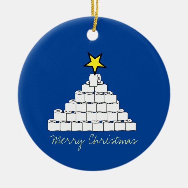 Ornamento de árbol de Navidad de papel higiénico (Frente)
